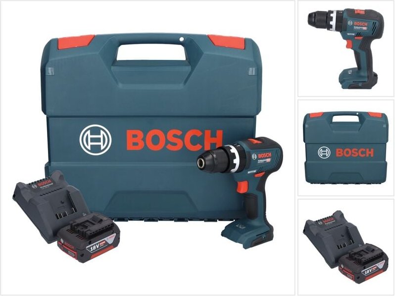 Bosch gsb 18V-55 Professional Akku Schlagbohrschrauber 18 v 55 Nm Brushless + 1x Akku 4,0 Ah + Ladegerät + Koffer