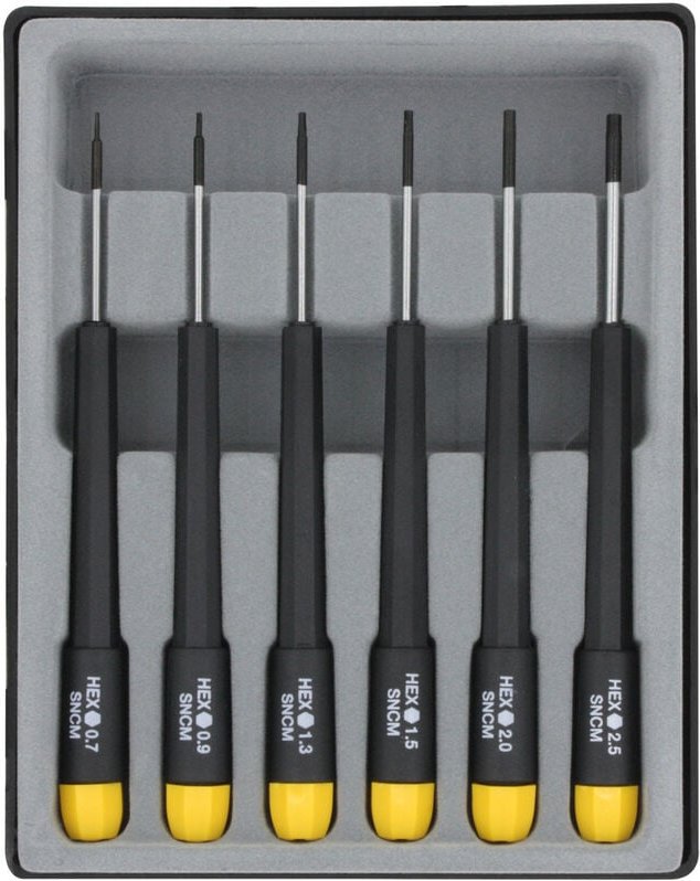 Donau Elektronik Elektronik- u. Feinmechanik Schraubendreher-Set 6teilig Innen-Sechskant