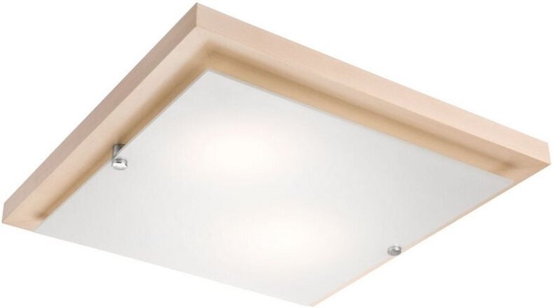 Thumbnail - Lamkur Lighting - Lamkur Square Simple Flush Deckenleuchte Weiß, 2x E27