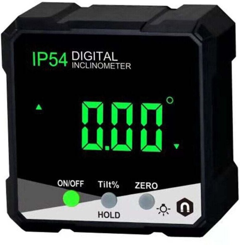 Tragbarer digitaler Neigungsmesser IP54 4 x 90° Hintergrundbeleuchtetes LCD Digitaler Winkelmesser Neigungsmesser Wieder...