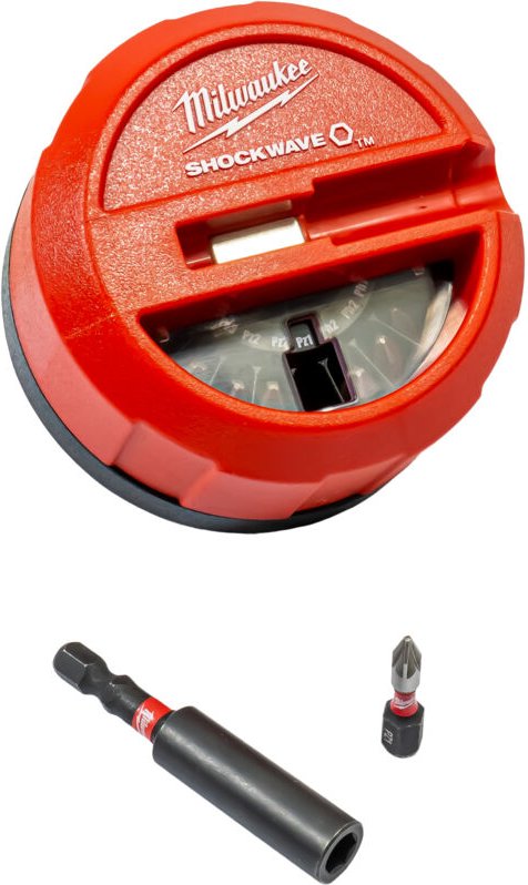Milwaukee SHOCKWAVE Bitset 15-tlg., Gen II Puck