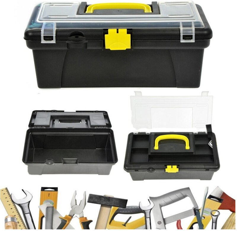 Werkzeugkasten 2 fächer aus kunststoff kleinwerkzeugkoffer 30CM - - Trade Shop