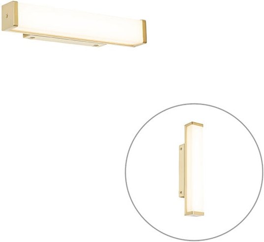 Badezimmer Wandleuchte Messing 32 cm inkl. led IP44 - Cascada