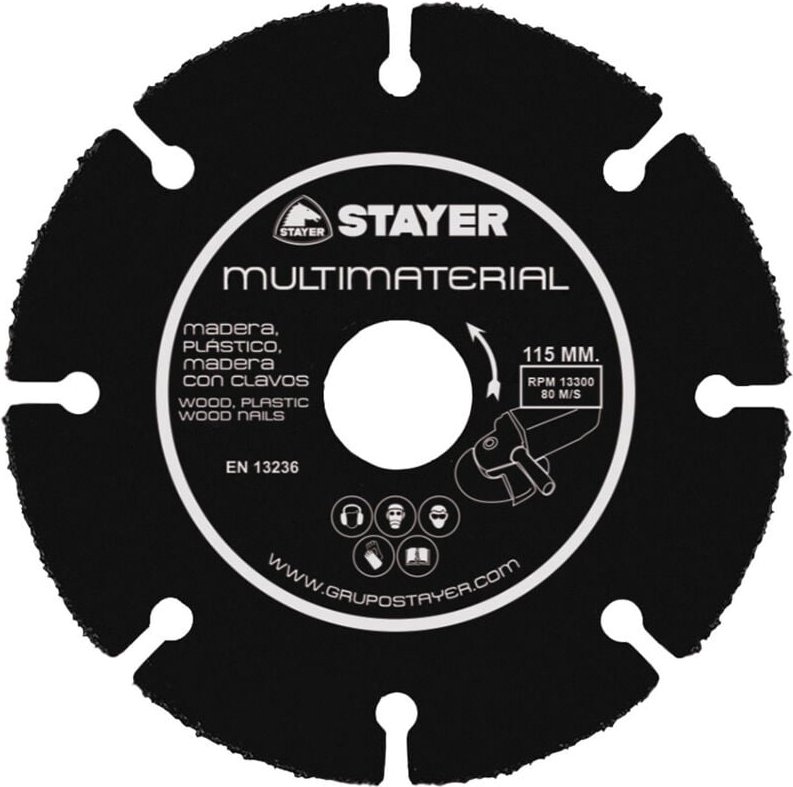 Stayer Iberica - Profi-Diamantscheibe de für Multimaterialien, TC-Multimaterial-Trennscheibe Ø115 x22,3
