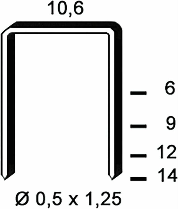 Klammern Type pf 6 mm aus Stahldraht verzinkt (5000 Stück) - Alsafix