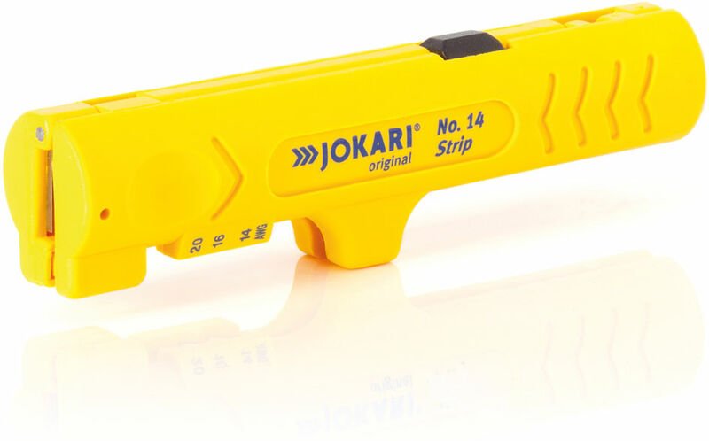 JOKARI Entmanteler Strip för PVC Kabel ö‚Å’ü 4-13 mm inkl. Klinge för Löngsschnitt