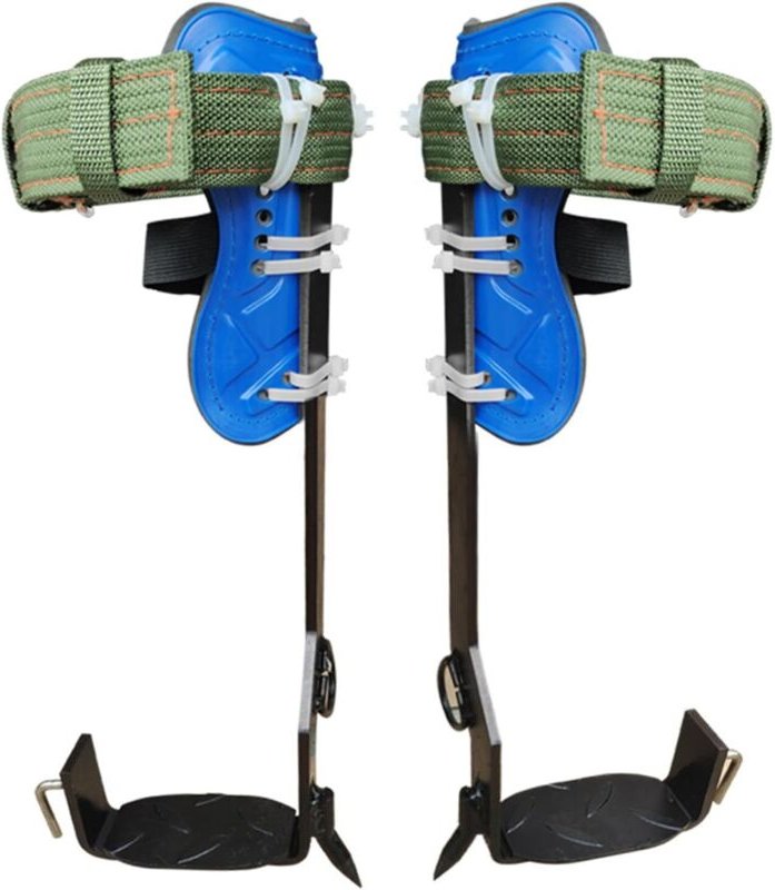 Steigeisen aus Stahlplatte zum Baumklettern, Baumkletterausrüstung, rutschfeste Kletterschuhe für vertikale Stangen mit ...