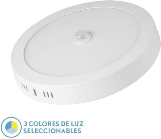 Fabrilamp - Downlight Superf.jade 18w 3000k-4000k-6500k White 1620lm Round C/Twilight Motion Sensor 3x22x22 Cm