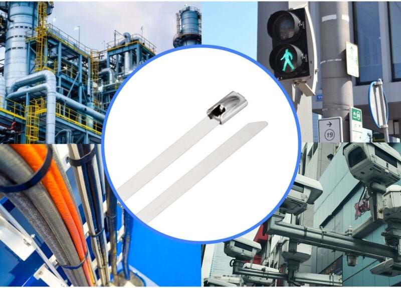 TC-12656640 Stahlkabelbinder 150 mm 4.6 mm aisi 304 10 St. - Tru Components