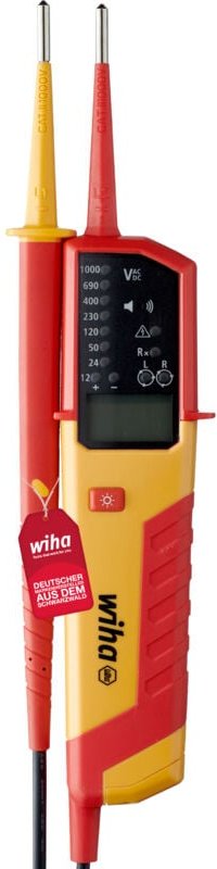 Spannungs- und Durchgangsprüfer eMobility i 12 – 1.000 v ac i cat iv inkl. 2x AAA-Batterien i Ideal für Elektrofahrzeuge...