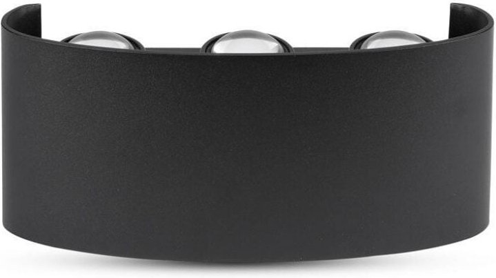 V-TAC 6W LED Wandleuchte Doppelstrahl Schwarz Gehäuse Naturweiß IP65