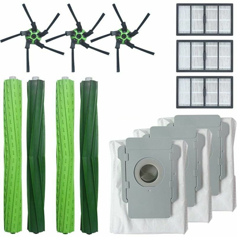 Huayuwa Seitenzylinderbürste, HEPA-Filter, Schallwand und Staubbeutel für iRobot Roomba S9 (9150) / S9 Plus (9550) Staub...