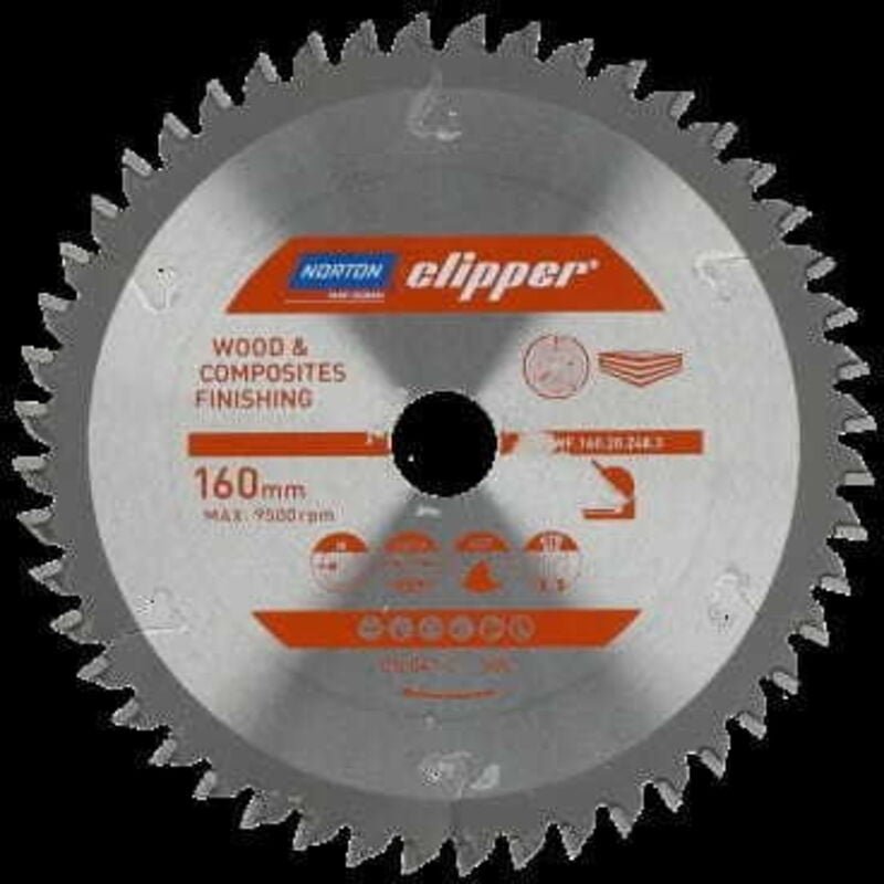 Thumbnail - NORTON KREISSÄGE 255 mm x 30 mm x 24z HOLZ & VERBUNDWERKSTOFFE ATB Neg (2,6 / 1,8)