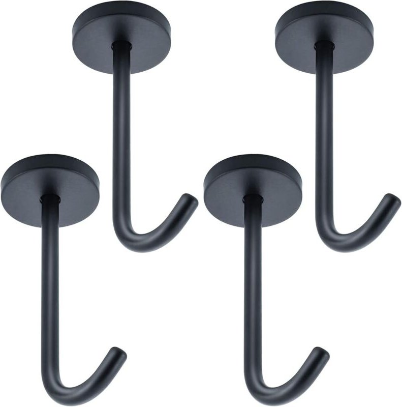 4-teiliges Set Wandhaken zum Einschrauben, 10 x 4 cm, Deckenhaken, robuste Wandhaken zum Einschrauben für Badezimmer, Kü...