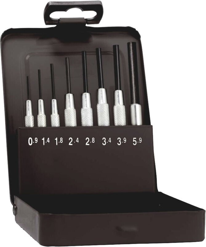 Rennsteig - Splintentreiber m. Hülse Splinttreibersatz Metallkassette 0,9 - 5,9mm