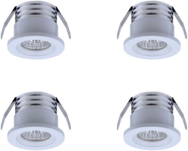 4er-Set Mini-LED-Einbaustrahler, 3 w, neutralweißes Licht - Lablanc