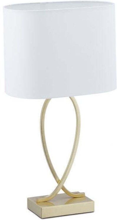 Tischlampe mit stoffschirm gold 883073
