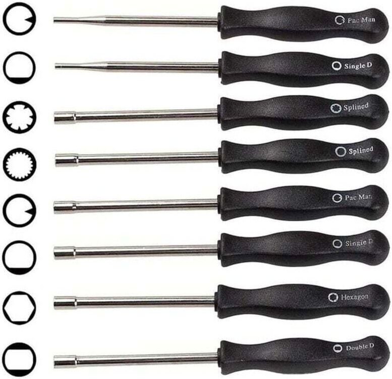Set mit 8 Vergaserschraubendrehern, Vergaser-Einstellwerkzeug-Set für Kettensägen, Rasentrimmer, Troy-Bilt usw., Vergase...