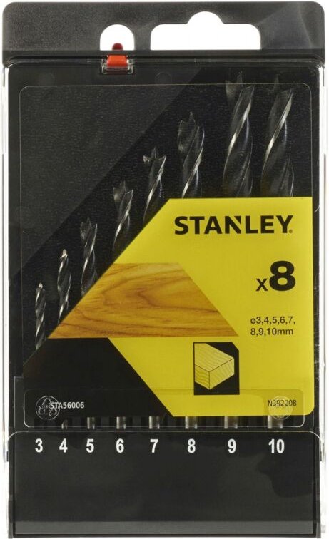 Stanley - STA56006-QZ Präzisions-Steinbohrer, 3–10 mm, Box mit 8 Stück