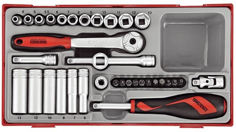 Teng Tools TT1435 1"-Steckschlüsselsatz mit Vierkantschaft