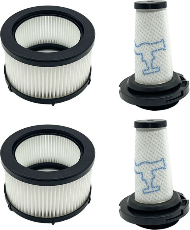 Zubehör für den Good Fortune Rowenta x-force Flex 9.60 Staubsauger, Baumwollfilter, 4-teiliges Set, schwarz