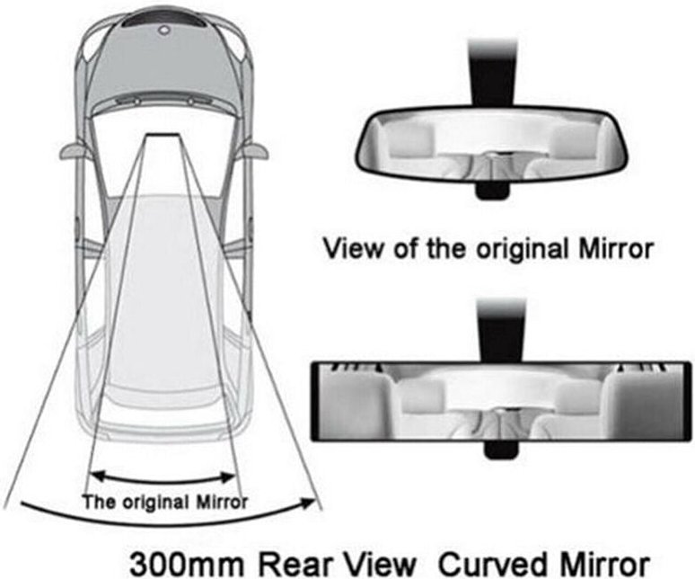Auto-Rückspiegel, universeller 12-Zoll-Innenraum-Clip-on-Panorama-Rückspiegel Weitwinkel