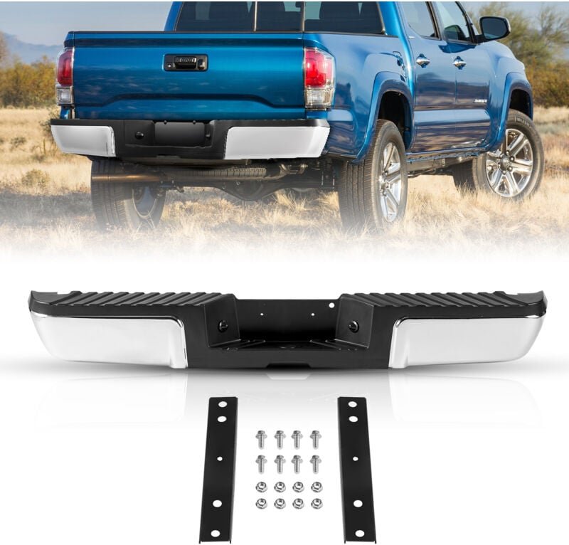 Heckstoßstange, Kompatibel mit 2008-2016-Ford F250/Ford F350 Super Duty, Chromstahl-Heckstoßstange, Montage-Ersatz-Hecks...