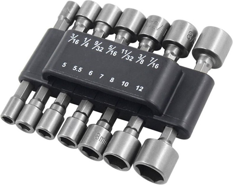Sechskant-Steckschlüsselsatz für Schnellwechsel-Spannzange, Handbohrmaschinen, Schraubendrehersatz, insgesamt 14
