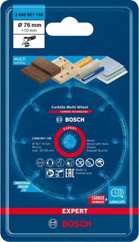 Carbide Multiwheel 76x10mm expert - 2608901196 - Bosch