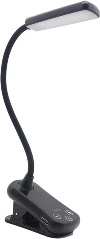 LED-Klemm-Buchleuchte, 3 Farben, 8 Helligkeiten, USB wiederaufladbar