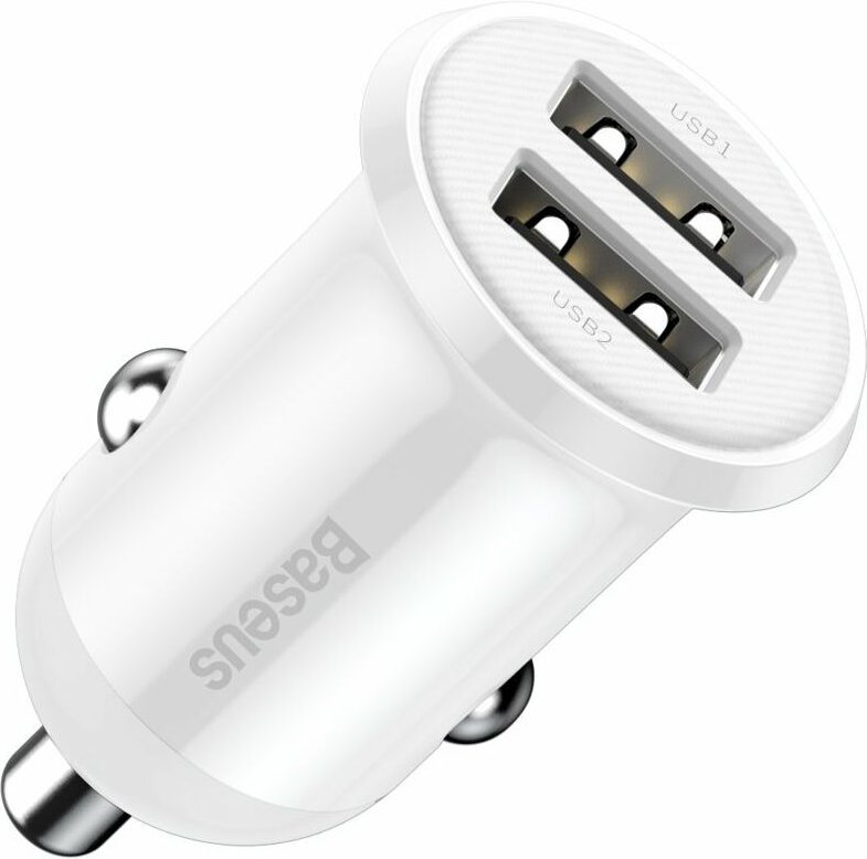 Baseus Grain Pro Autoladegerät 2x USB 4,8 A weiß (CCALLP-02)
