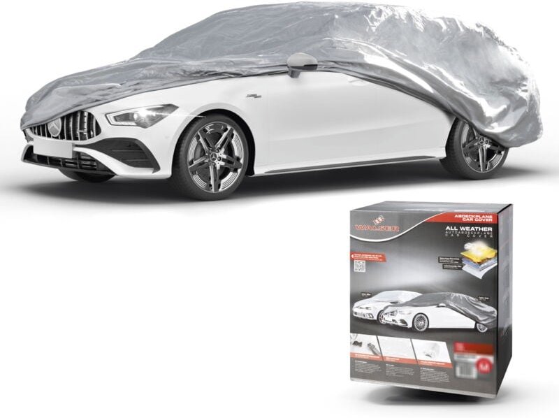 Thumbnail - Walser - Abdeckplane Auto All Weather Basic, Autoplane Vollgarage Kombi Größe l, Autoabdeckung silber