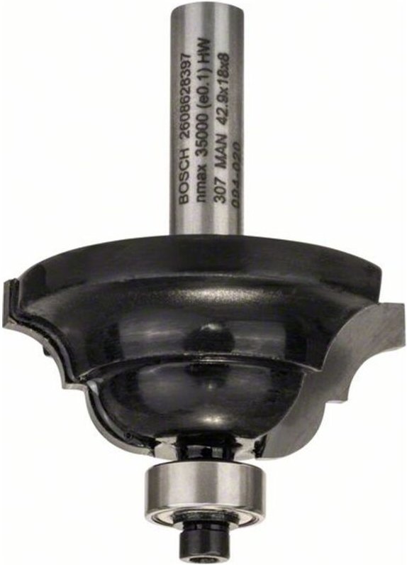 PROFILfräser d, 8 mm, R1 6,3 mm, b 15 mm, l 18 mm, g 60 mm - Bosch