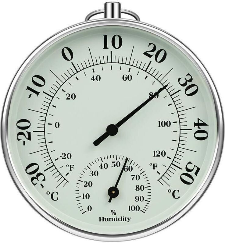 10 cm Innen-/Außenthermometer mit Innen-/Außen-Hygrometer zur Klimaanlagenüberwachung – Temperatur-, Feuchtigkeits- und ...