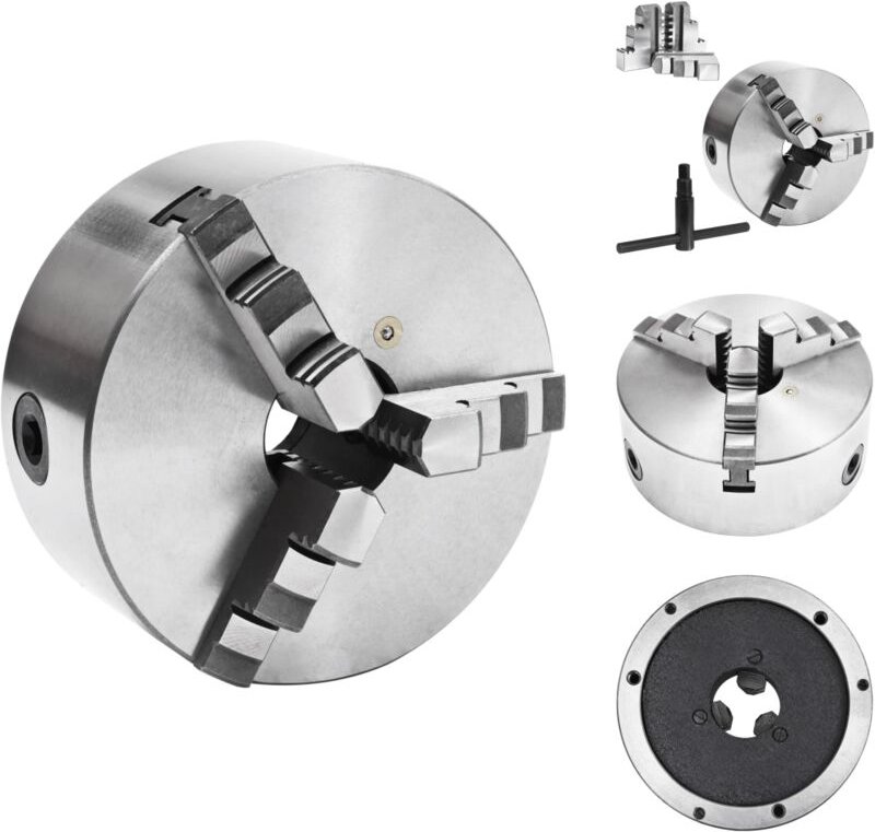 Schraubzwingen & -stöcke - Living 3-Backen-Drehfutter Selbstzentrierend 160 mm Stahl