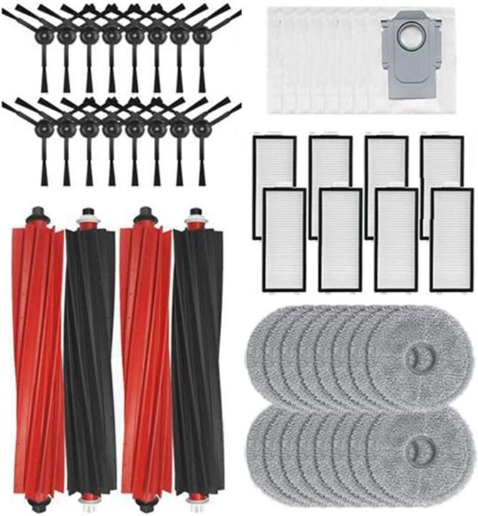 Für V20 / P10S Pro Wichtigsten Seite Pinsel Mopp Tuch Hepa-Filter Staub Tasche Zubehör Ersatz Ersatzteile