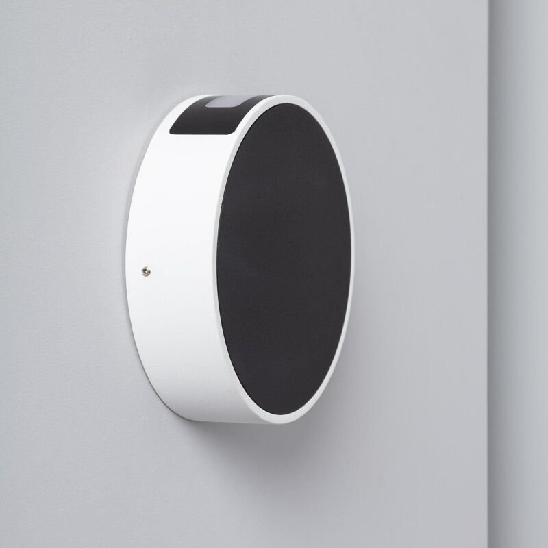 LED-Wandleuchte Aussen 6W aus Aluminium Crono Schwarz 3000K Warmweiß