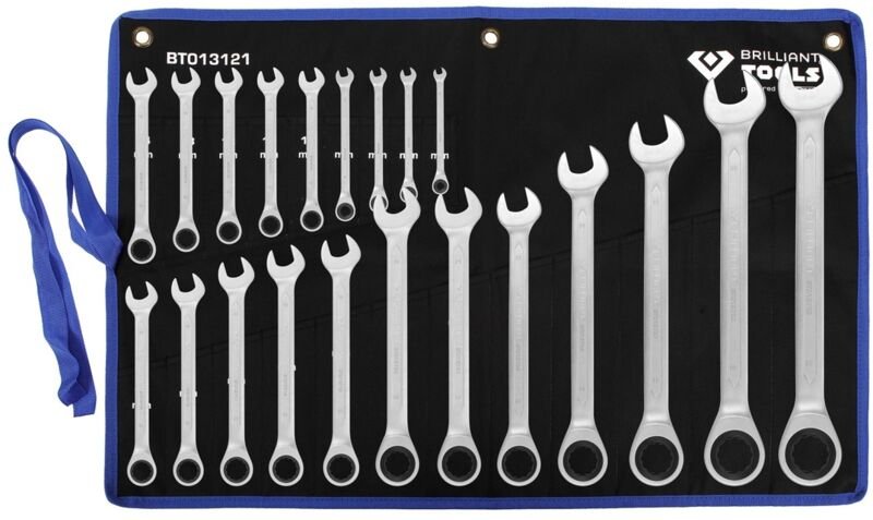 Brilliant Tools - Ratschenringschlüssel-Satz, 21-tlg., 6 - 32 mm