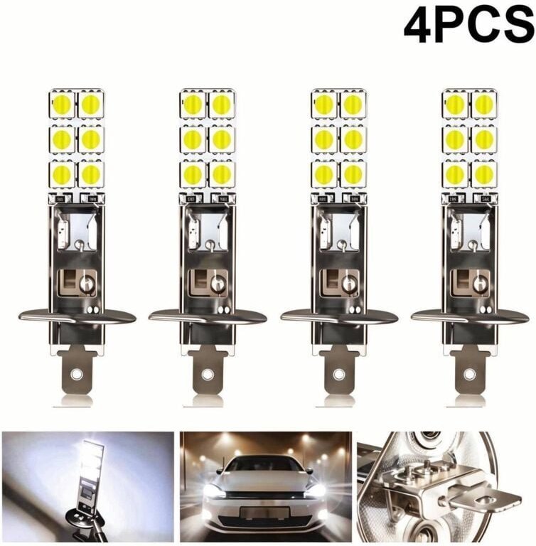 x H1 12 V 6000 K Weiß 55 W LED-Nebelscheinwerfer und Fernlichtbirnen, bequem in Deutschland