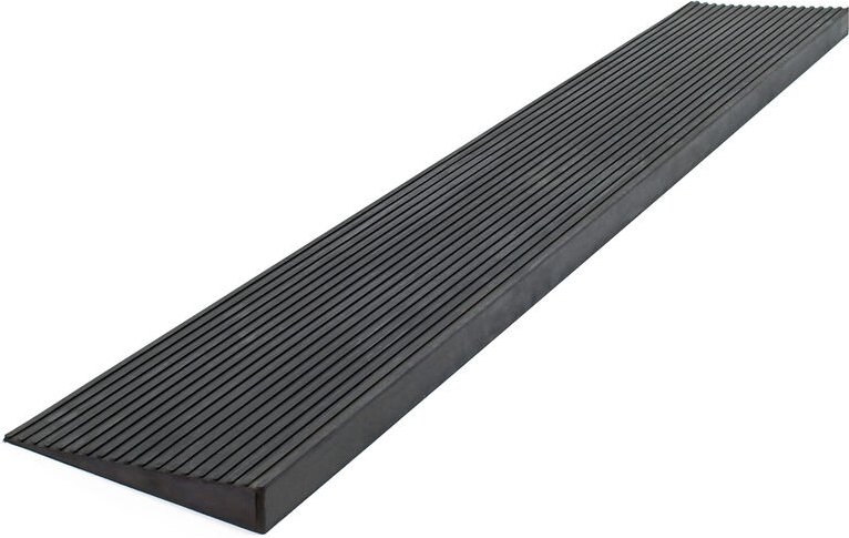 Xpotool - Wiltec Türschwellenrampe 900x200x30 mm für Rollstuhl & Rollator, schwarz, Rollstuhlrampe aus Vollgummi, rutsch...