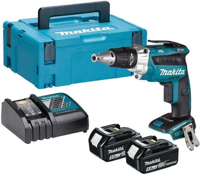 DFS250RTJ Akku-Schnellbauschrauber lxt mit 2 x 5,0 Ah Akkus, Schnellladegerät und makpac Tran - Makita