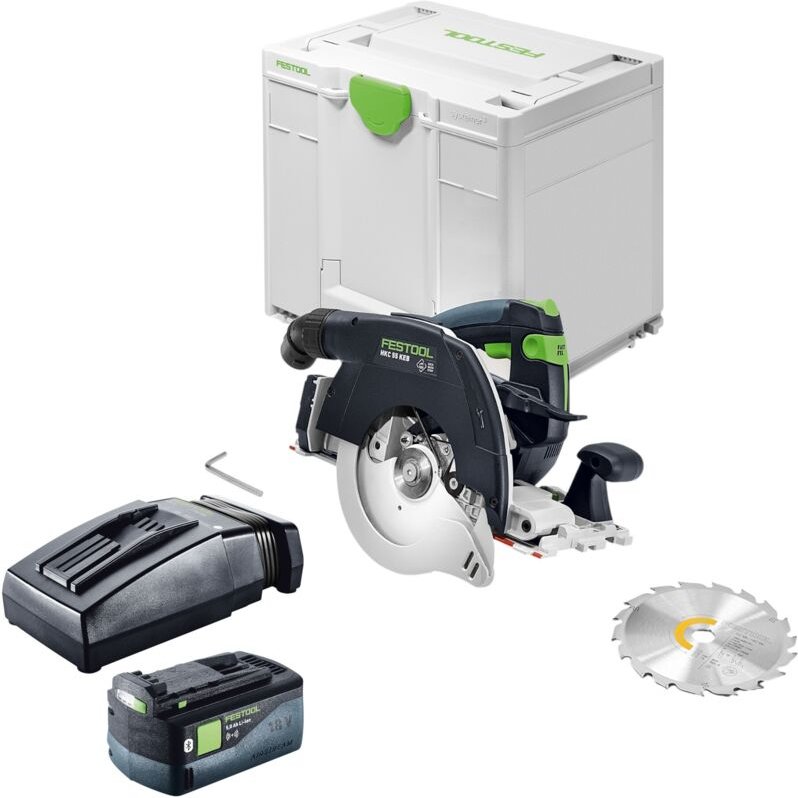 Festool HKC 55 KEB-Basic Akku Handkreissäge 18 V 160 mm Brushless + 1x Akku 5,0 Ah + Ladegerät + Systainer