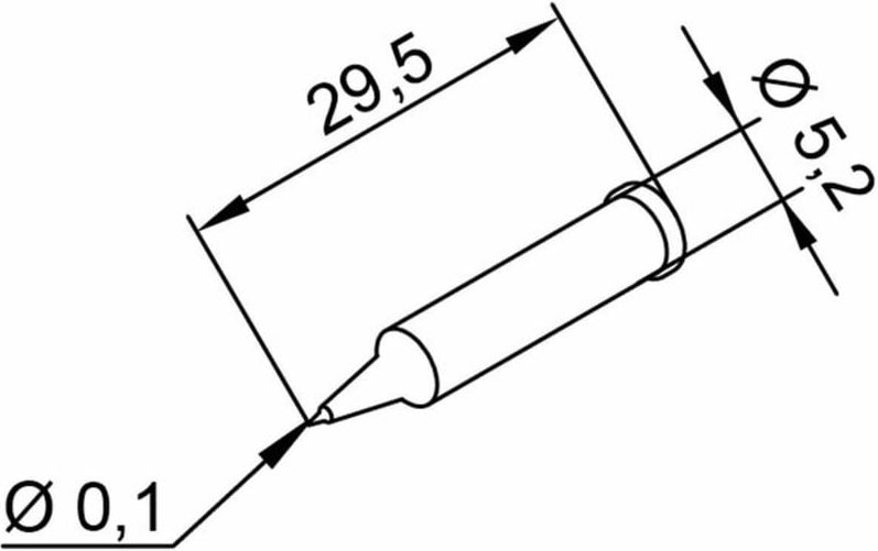 Ersa 0102pdlf01/sb I-Tip Loetspitze Bleistiftform Spitzen-Groeße 0.10mm Inhalt 1st, 0,1 Mm