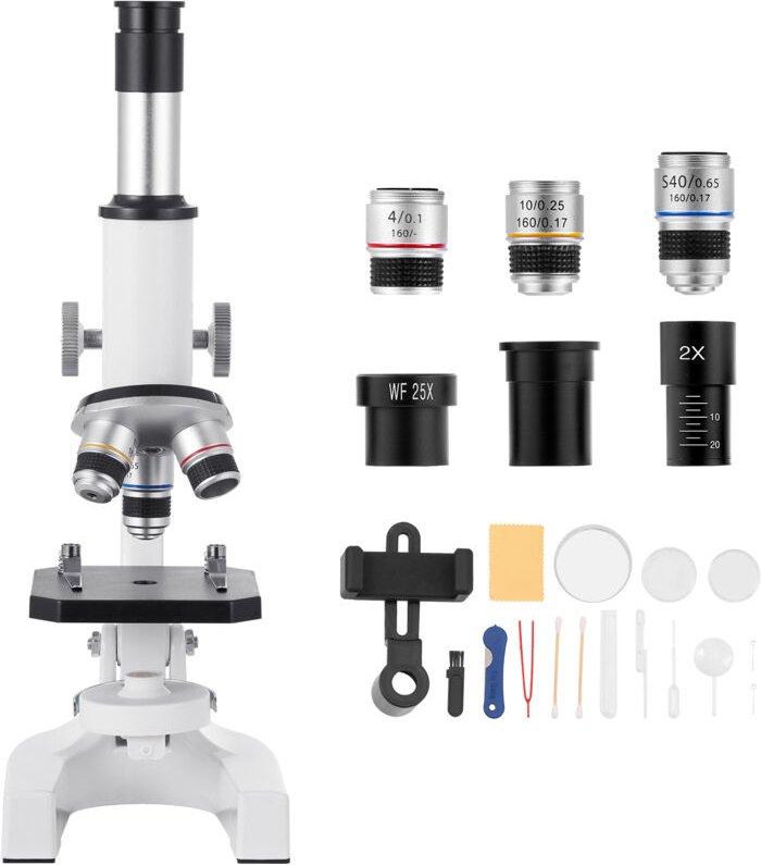 Mophorn Monokularmikroskop für Erwachsene, professionelles Verbundmikroskop-Set mit 40X-2000-facher Vergrößerung, robust...