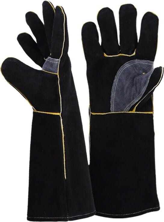 Thumbnail - Aiperq - ymyny Extrem hitze- und feuerbeständige Handschuhe, Leder mit Kevlar-Nähten, perfekt für Kamin, Herd, Ofen, Gri...