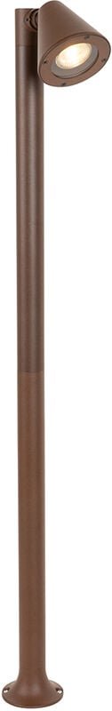 Qazqa - Moderner Außenpfosten rostbraun 100 cm IP44 verstellbar - Ciara