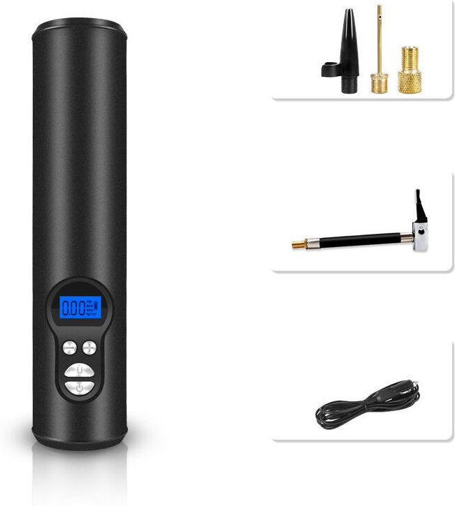 LCD-Display, elektrische Luftpumpe, kabelloser elektrischer Inflator – für Auto, Fahrrad, aufblasbare Bettpools