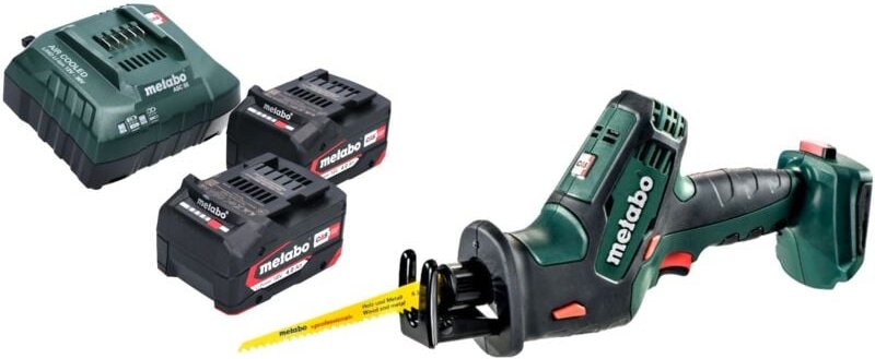 Metabo - sse 18 ltx Compact Akku Reciprosäge Säbelsäge 18 v 13 mm + 2x Akku 4,0 Ah + Ladegerät