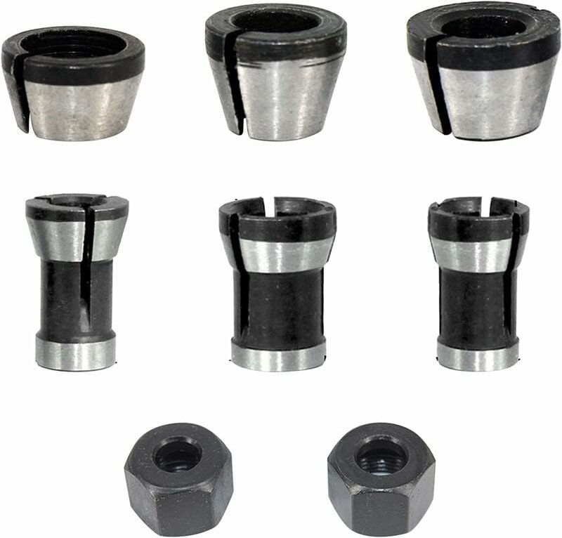 Thumbnail - Mumu - Stück 6,35/8 mm Oberfräsen-Spannzangenfutter, Holzbearbeitungs-Fräser-Spannzangen-Klemmfräser-Kopf-Adapter-Konver...