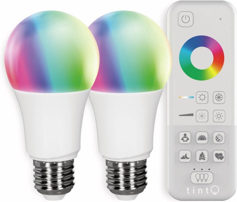 Muller Licht - tint Startserset MüLLER licht E27, 9,5 w, eek g, 806 lm, 2x Birne, 1x fb